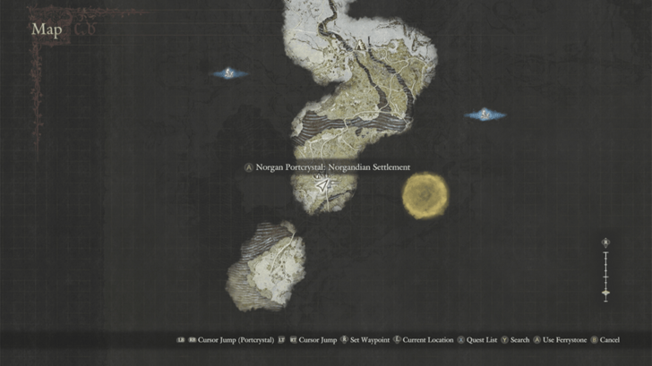 Norgandian Settlement Portcrystal Map