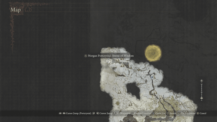 Shrine of Wisdom Portcrystal Map