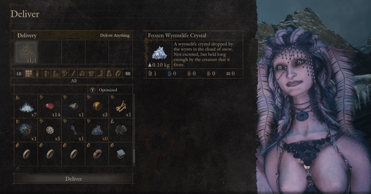Deliver the Frotwyrm Crystal