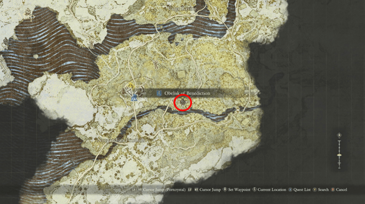 Mage Obelisk of Benediction Map Location
