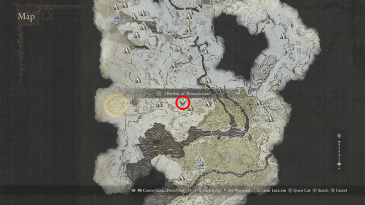 Archer Obelisk of Benediction Map Location