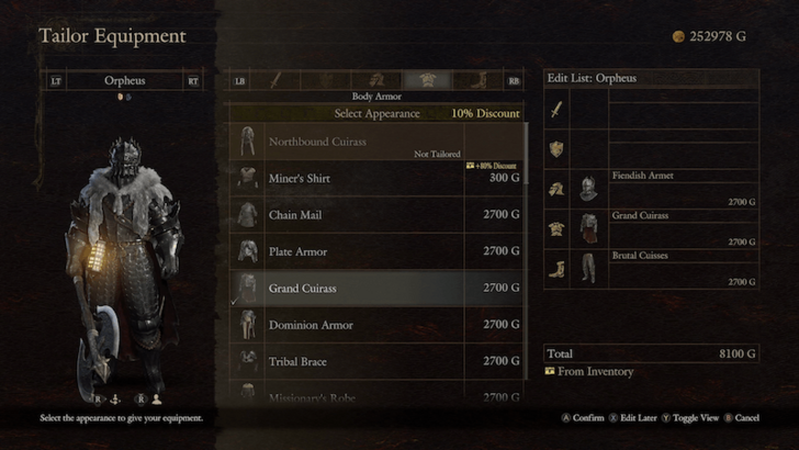 Tailor Equipment