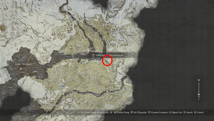 Fighter Obelisk of Benediction Map Location