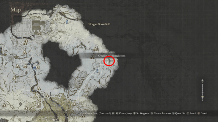 Mystic Spearhand Obelisk of Benediction Map Location