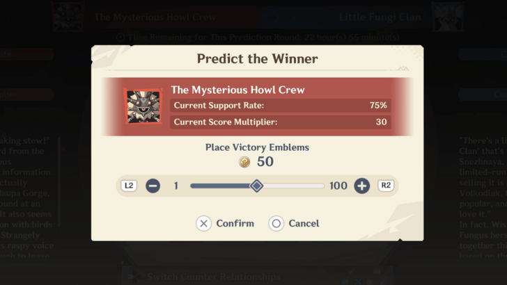Place Your Prediction