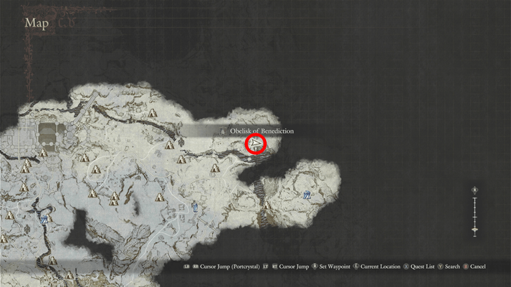 Trickster Obelisk of Benediction Map Location