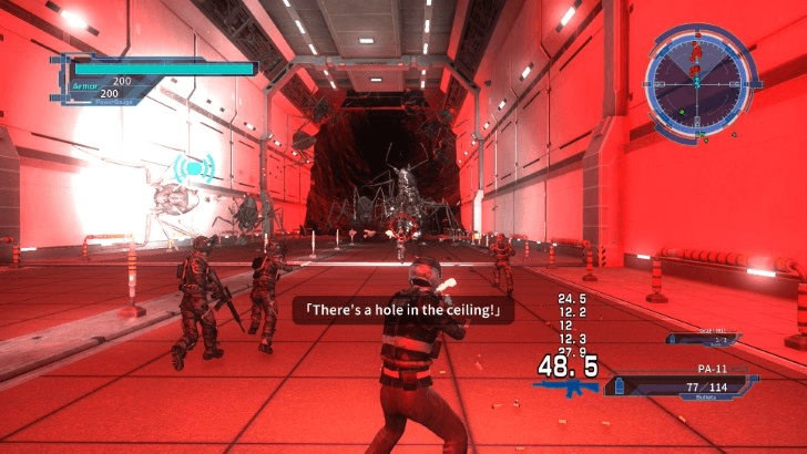 Earth Defense Force 5 - Soldiers face off against giant ants