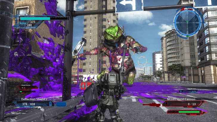 Earth Defense Force 5 - Giant froglike alien missing limbs