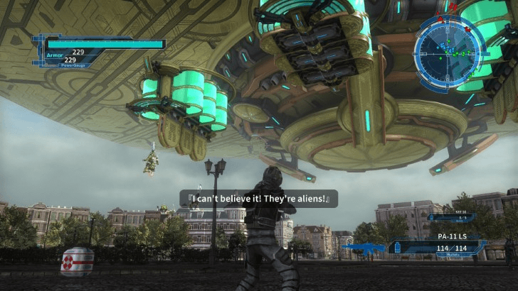Earth Defense Force 5 - Alien airships
