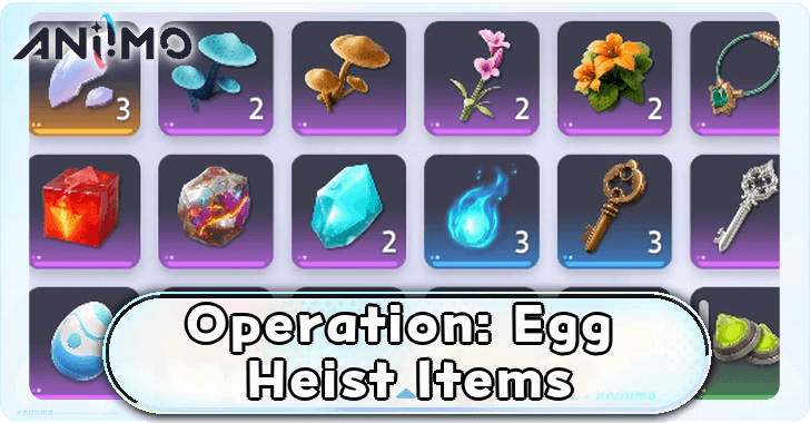 Aniimo - Egg Heist Items