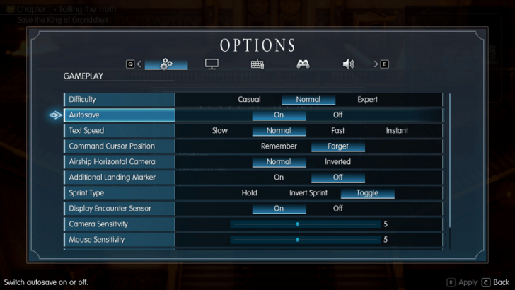 Autosave Feature