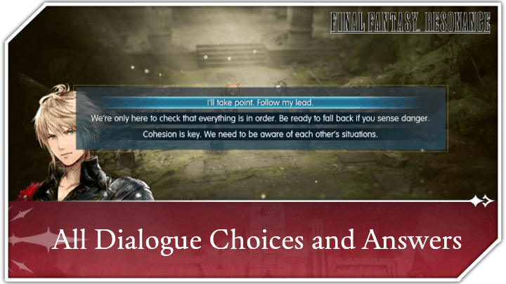 FF Resonance - All Dialogue Choices