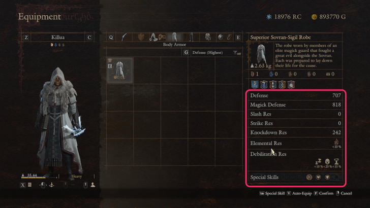 Armor with High Stats