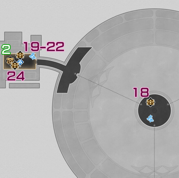 Honkai Star Rail - Lodestar Tower F3 Northwest Chest Map