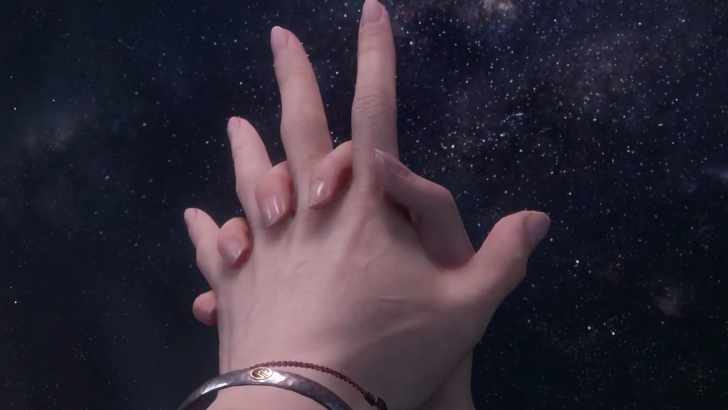 love and deepspace hands intertwined