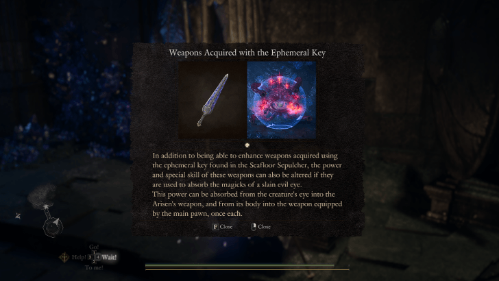 Seafloor Sepulcher - Ephemeral Keys Tooltip