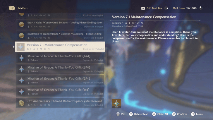 Claim Version Update and Maintenance Compensation