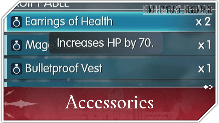 List of Accessories