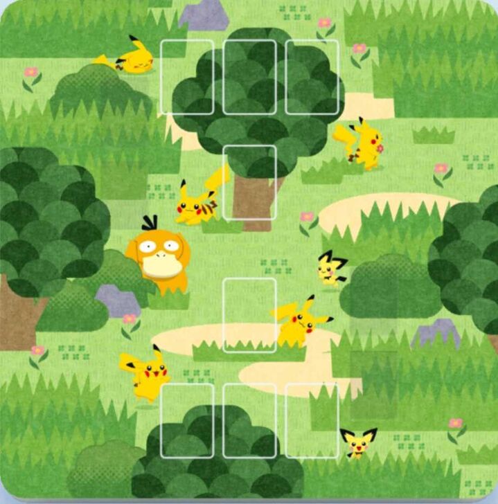 Pikachu, Pichu, and Psyduck Playmat