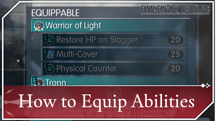 How to Equip Abilities