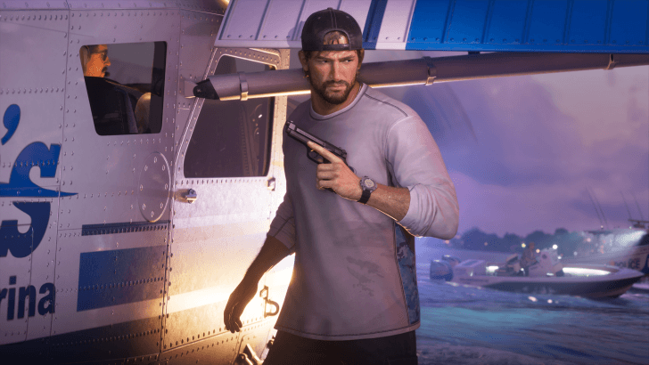 Jason holding a pistol