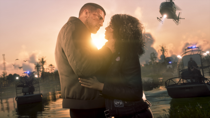 Jason and Lucia having an intimate moment