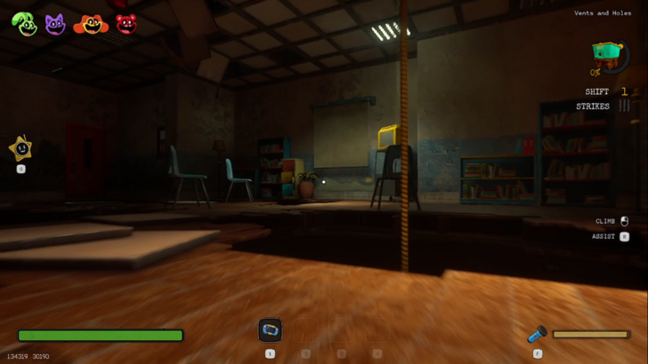 escape from playtime rope hanging from ceiling
