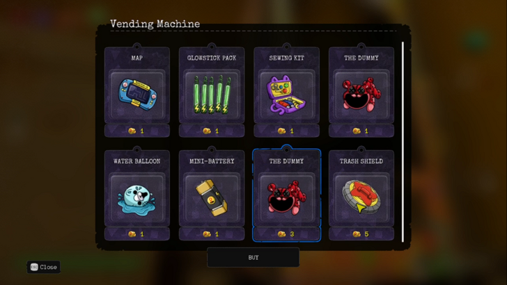 escape from playtime vending machine selection