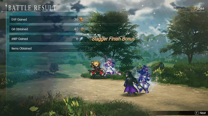 Battle End Screen