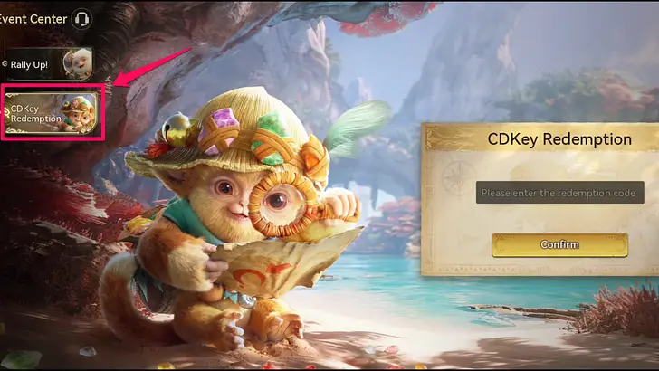 Open the CDKey Redemption tab